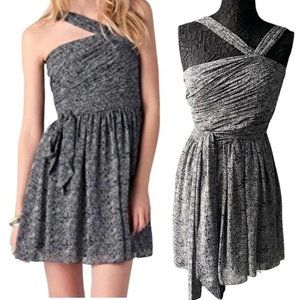 Club Monaco navy paisley silk dress